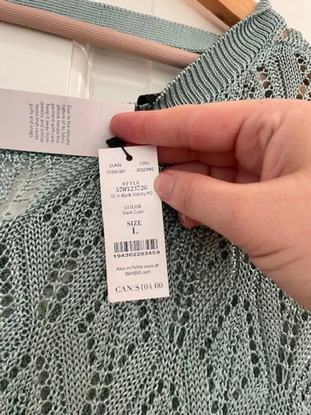 White House Black Market back stitchy